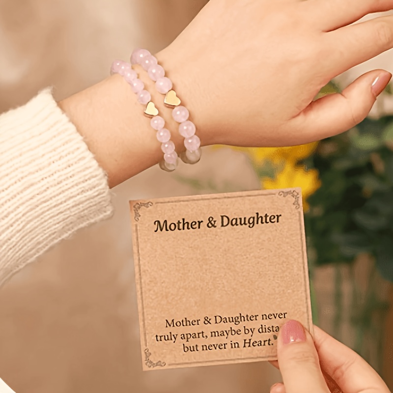 Mother's Day Heart-Shaped Bracelets for Family