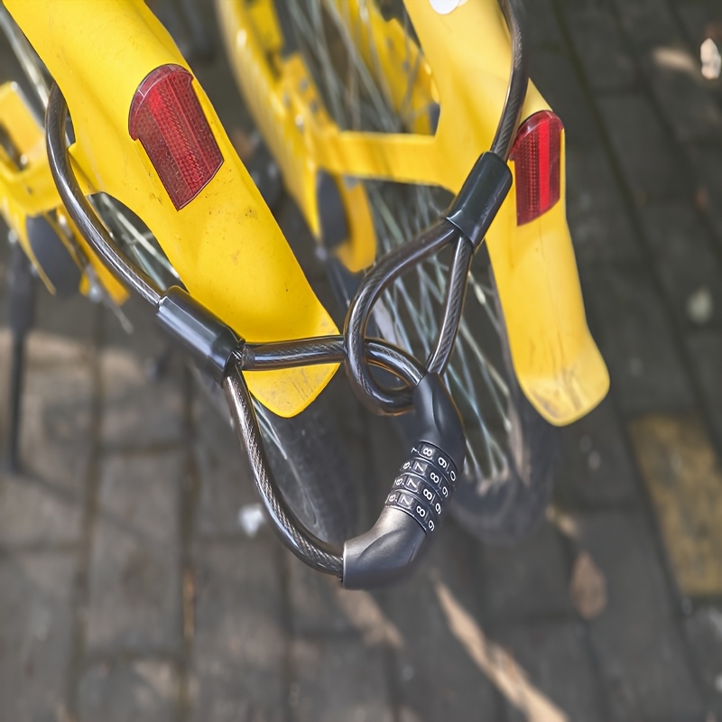 TEMU Adjustable Combination Locks For Scooters, Bike Locks, Mountain Bike Locks, Motorcycle Locks, And Password Security Locks