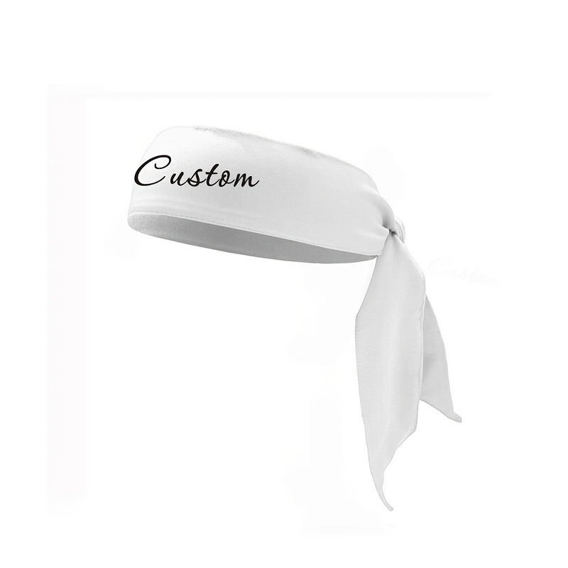 TEMU 1 Customizable Personalized Decorative Sports Headband Featuring A Wide Mesh Design For Sweat Absorption. Breathable Fabric, Non-slip Backing,