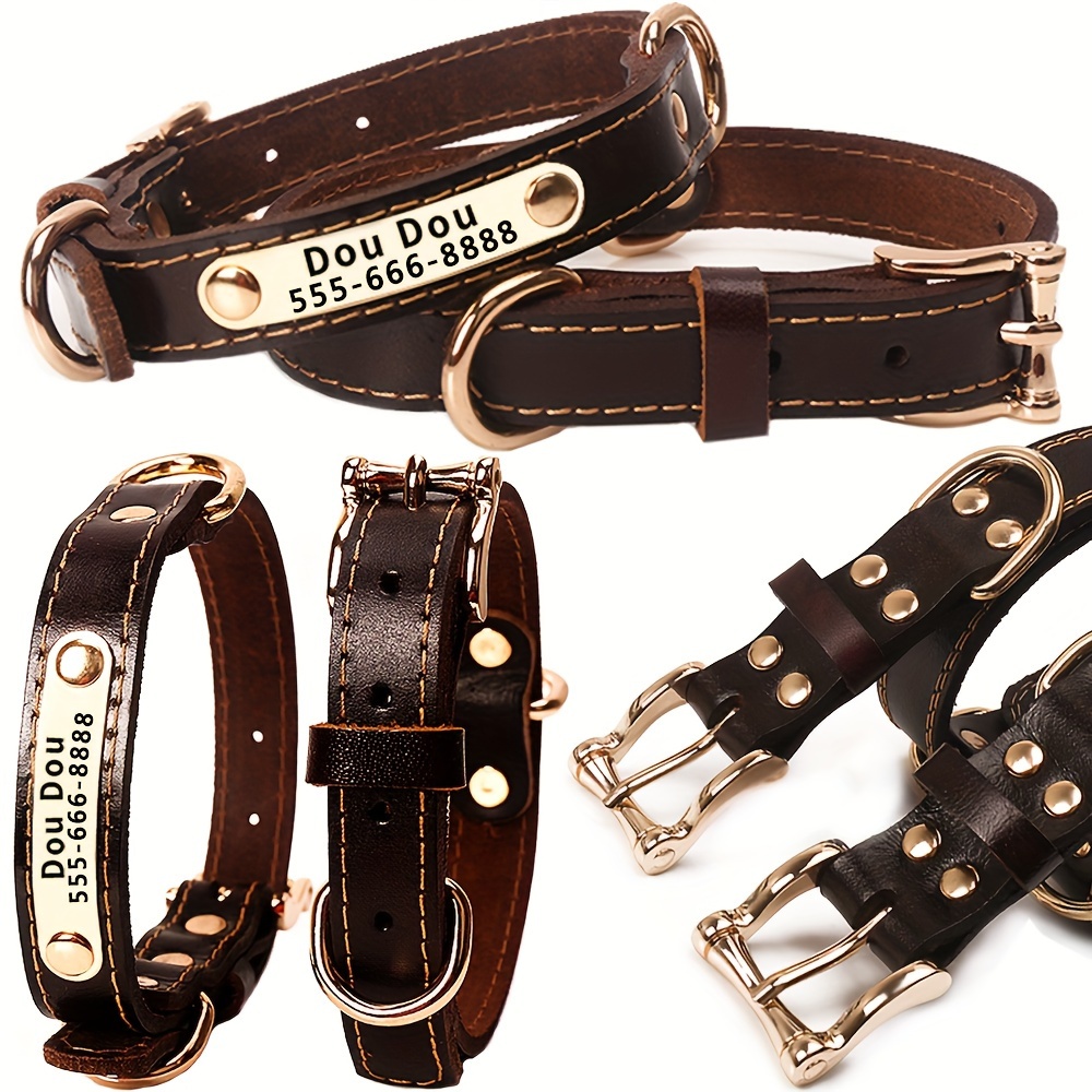 

Personalized Dog Collar With Custom Engraving, Adjustable Pet Collar With , Elegant Accessory For Small To Large Dogs