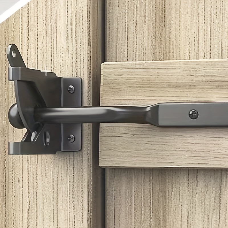 

Easy-install Black Self-locking Gravity Bar Lever - Perfect For Wooden Fence Gates, Sheds & Barn Doors