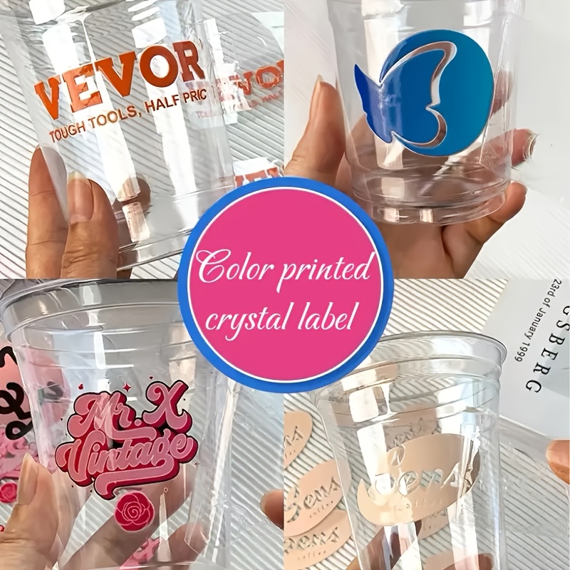 

Custom Uv Transfer Stickers - With Personal Photos & Text, Waterproof, Water Bottles, Coffee Mugs & Gift Boxes - Unique Inspirational Phrases For Weddings, Holidays & Home Organization