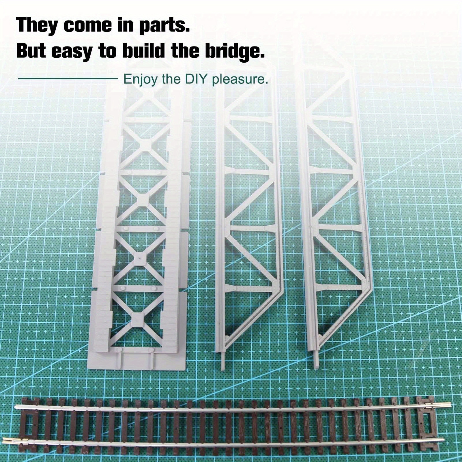 TEMU Ho Scale Model Truss Bridge Single-track Kit For Model Railroad