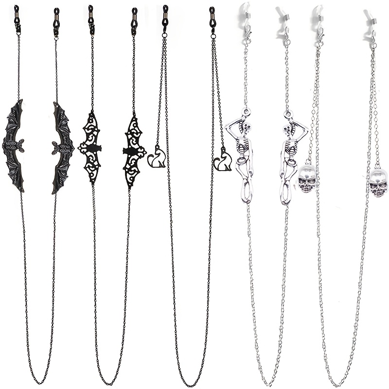 TEMU Set Of 5 Eyewear Chains - Anti-loss Hanging Ropes For Glasses And Face Masks, Suitable For Men And Women