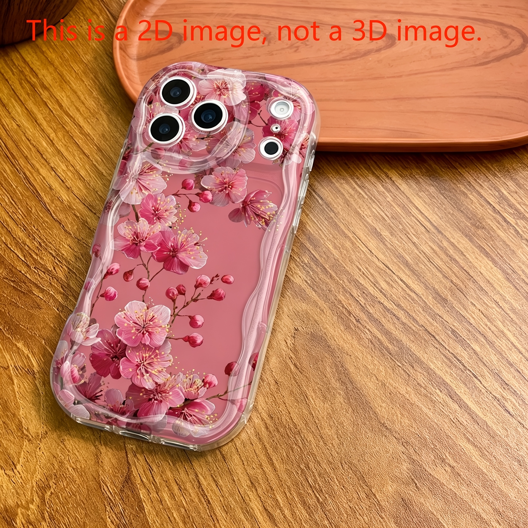 TEMU Phone Case - 2d Rose Pink Full Print Case Compatible With Iphone 17/16/15/14/13/12/11/full Series, Temperament Gentle Style Christmas Halloween