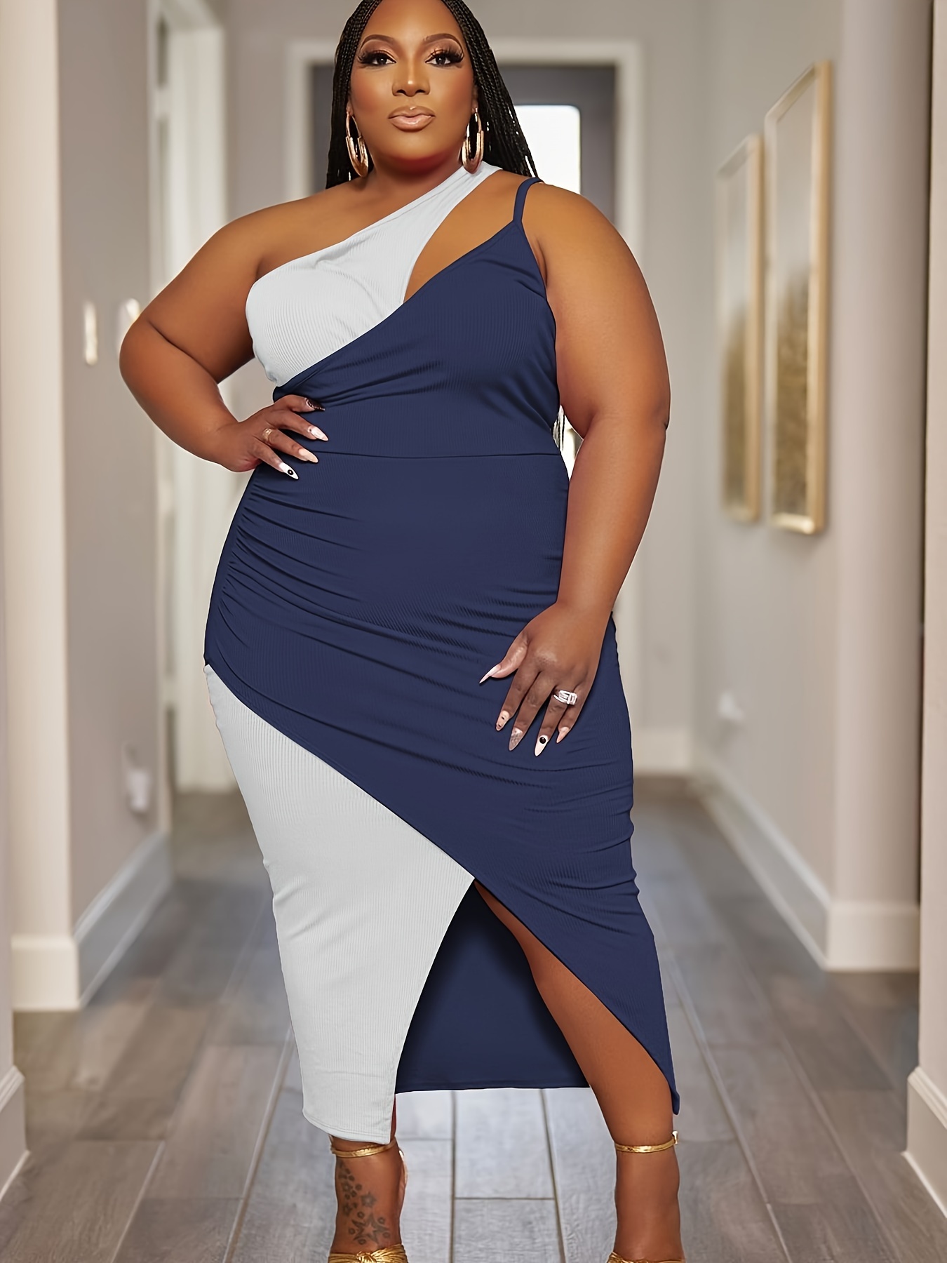 bodycon dresses for curvy ladies Burgundy Auric Deep Plunge Maxi Dress main image 1