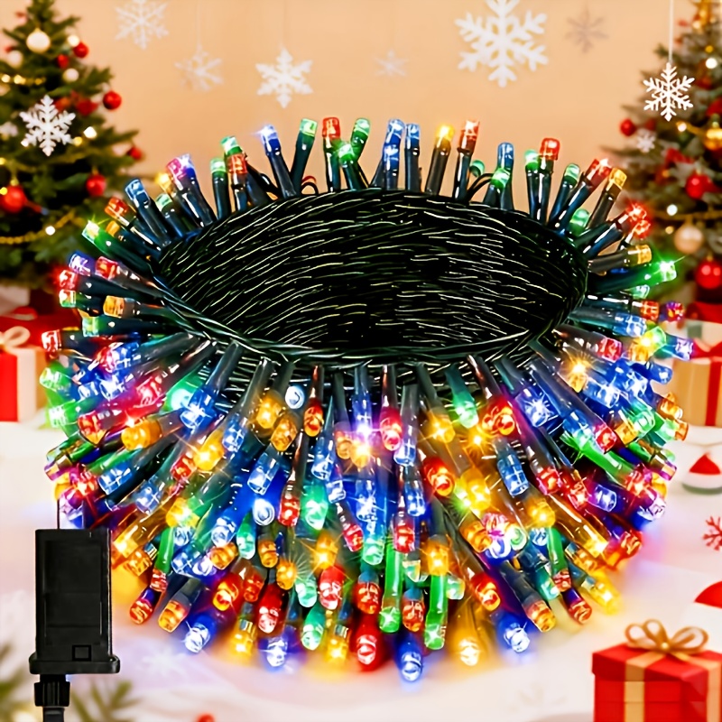 TEMU 1 Set Of Christmas Lights, 300/200/100 Led, 8 Lighting , Suitable For Weddings, Parties, Bedrooms Christmas, Halloween, Birthday Decorations, ,