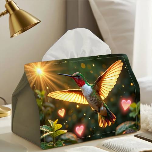 1pc hummingbird theme tissue box napkin dispenser 2d flat large capacity and multi purpose suitable for holiday decorations party supplies ideal for home office restaurant etc birthday gift