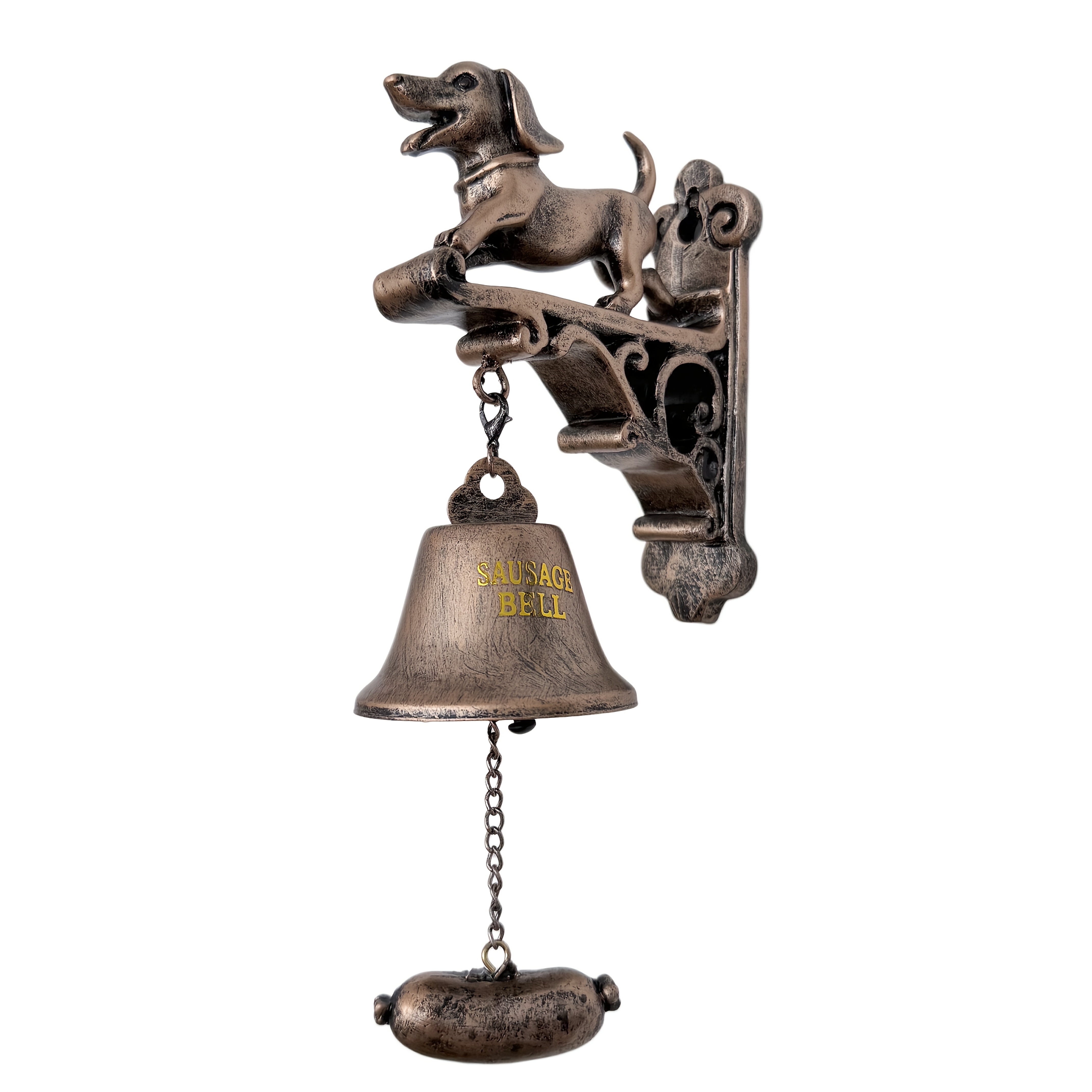 TEMU Vintage Resin Doorbell Wall Bell For Dachshunds - A Decorative Welcome Bell For Dachshunds. This Retro Dachshund Wall Is Practical And Suitable