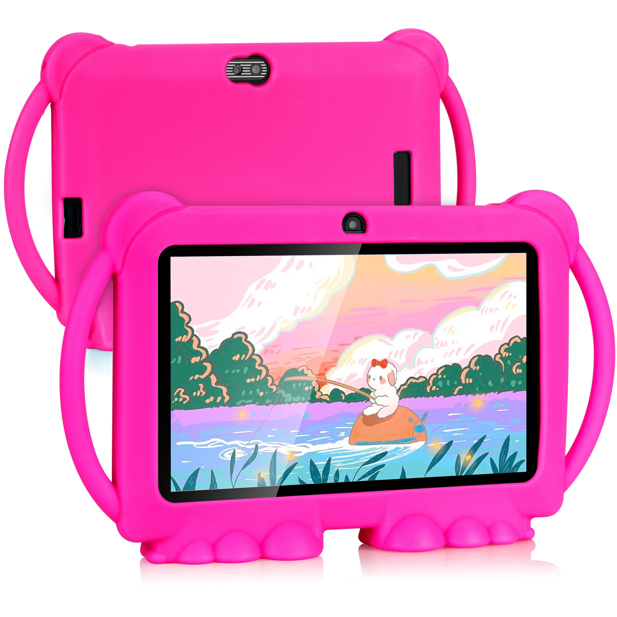 

7 Inch Tablet, 32gb Rom 2gb 11.0 Toddler Tablet With 2.4g Wifi, Gms, Eye Protection Screen, , Education App, Dual Camera, Shockproof Case, Games