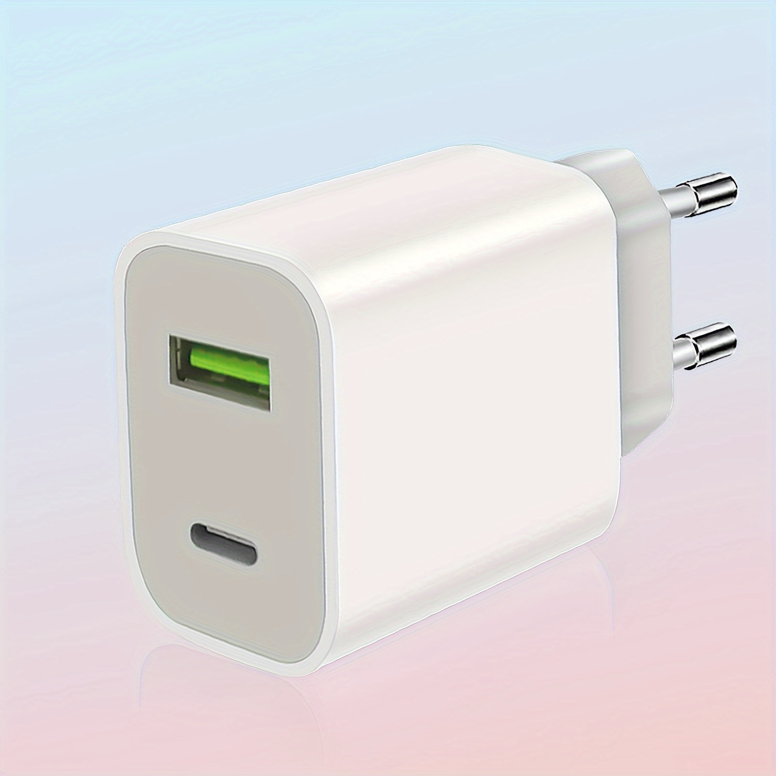 

Usb C Charger Block Power Adapter Wall Charger, Double Fast Plug Charging Brick For 14/14 Pro/13/12/11/xs, Samsung Galaxy - White