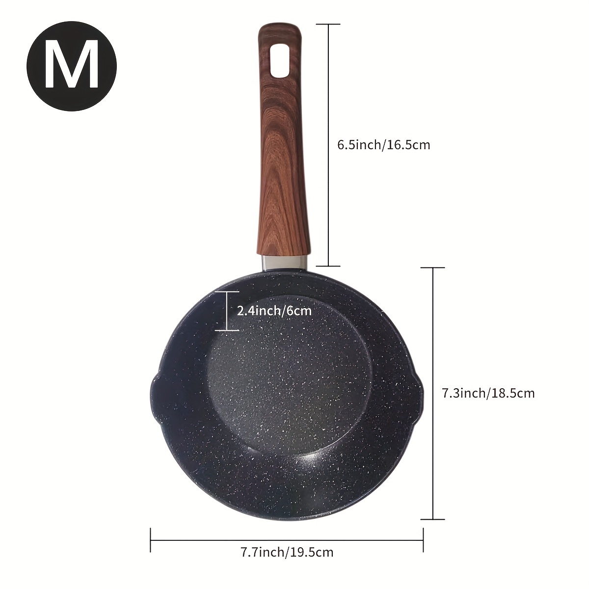 TEMU 7.7-inch/10.2-inch Japanese-style -coated Cast Iron Flat-bottom Pan, Sukiyaki Pot, , For Home Use, Ideal For Cooking Instant Noodles And Korean Dishes.