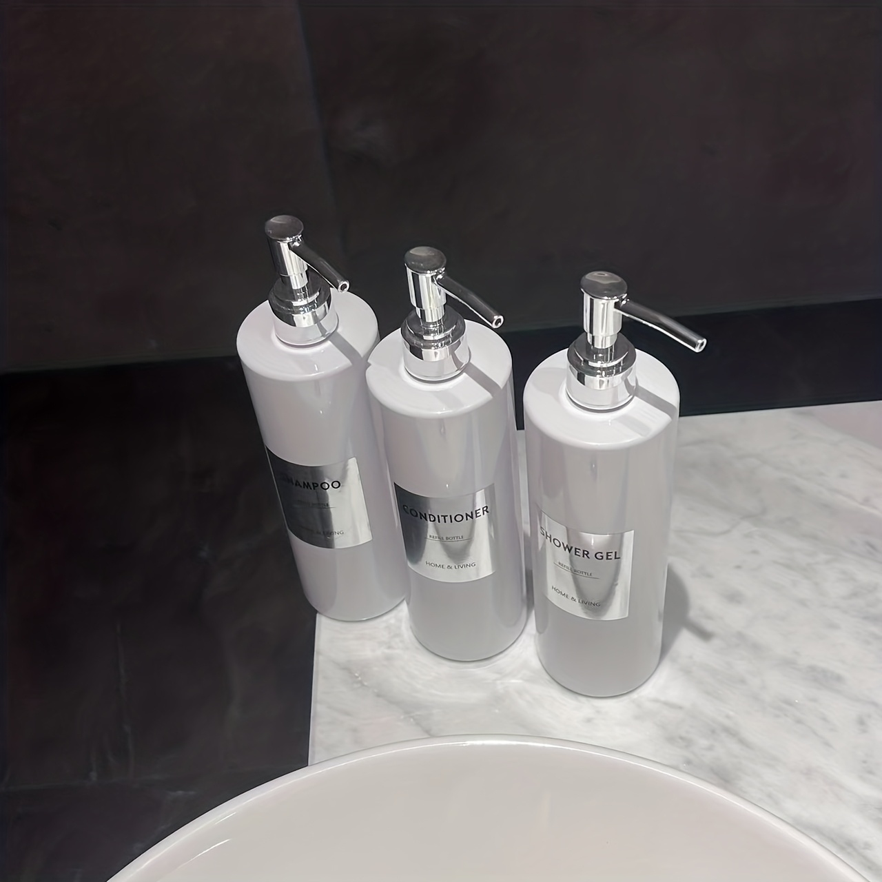 trepaket – 500ml cylindrisk flaskdesign stilren ins vit med - Temu Sweden