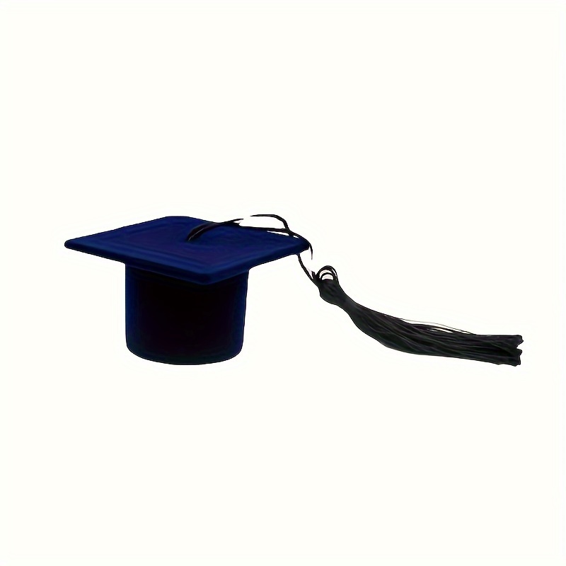 Elegant Graduation Cap Ring Box - Flocked Resin, Rectangular With Secure Clasp For Jewelry & Watches