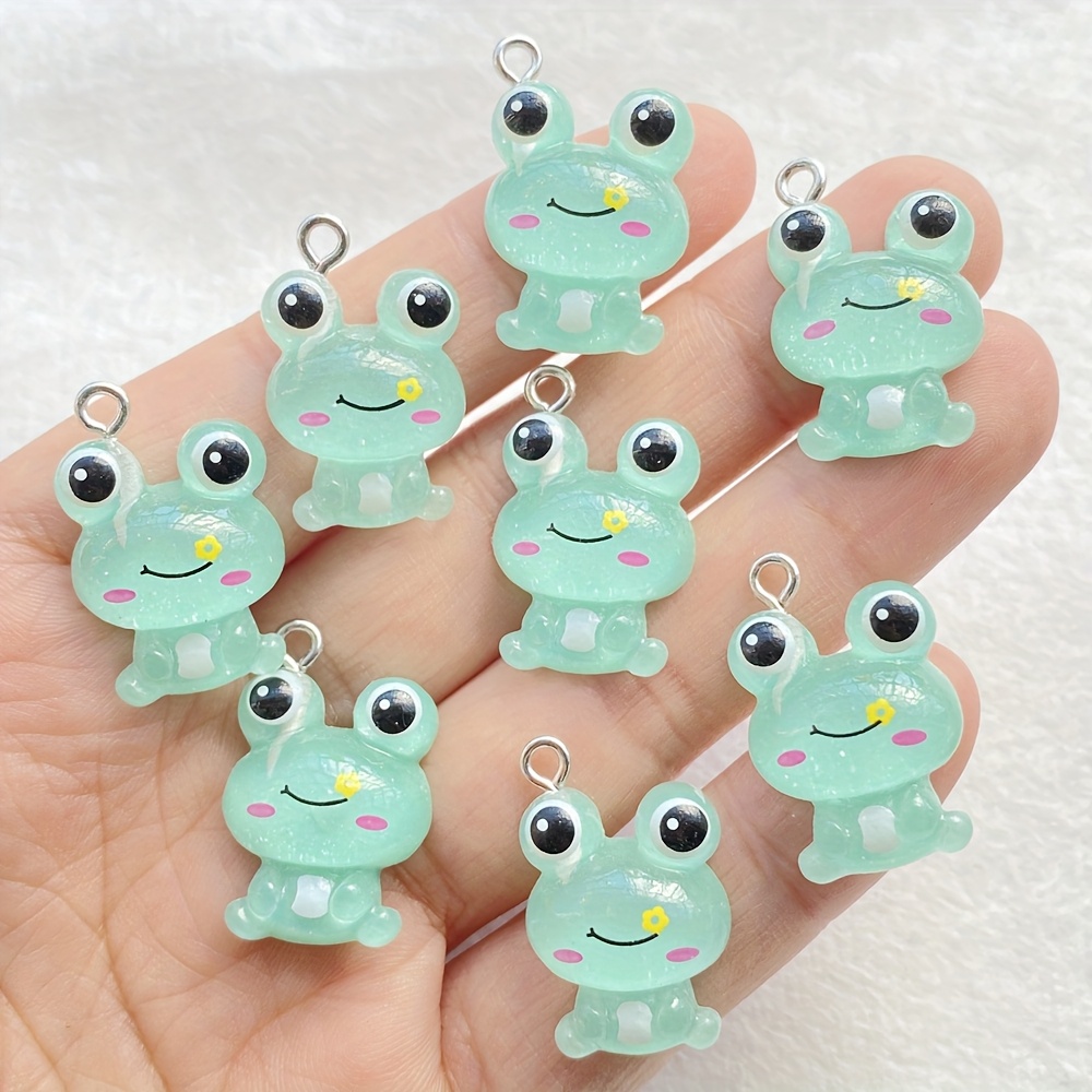 

10pcs Cartoon Charms, Resin Pendants For Making - Earrings, Keychains & Bracelets