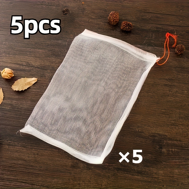 

5pcs Reusable Nylon Mesh Bags For Drying Meat, Sausage & Fruits - Insect & Bird Proof, Breathable Garden Netting