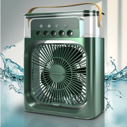 12 month applicable portable air conditioner five hole portable fan cooling spray hole humidification three speed adjustable fast cooling 20 29oz large capacity water tank five nozzles adjustable mist volume 3 in 1 blowing cooling