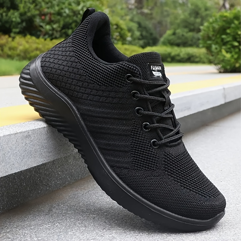 sneakers breathable casual athletic shoes lightweight and non slip solid color     for running walking and training athletic casual shoes
