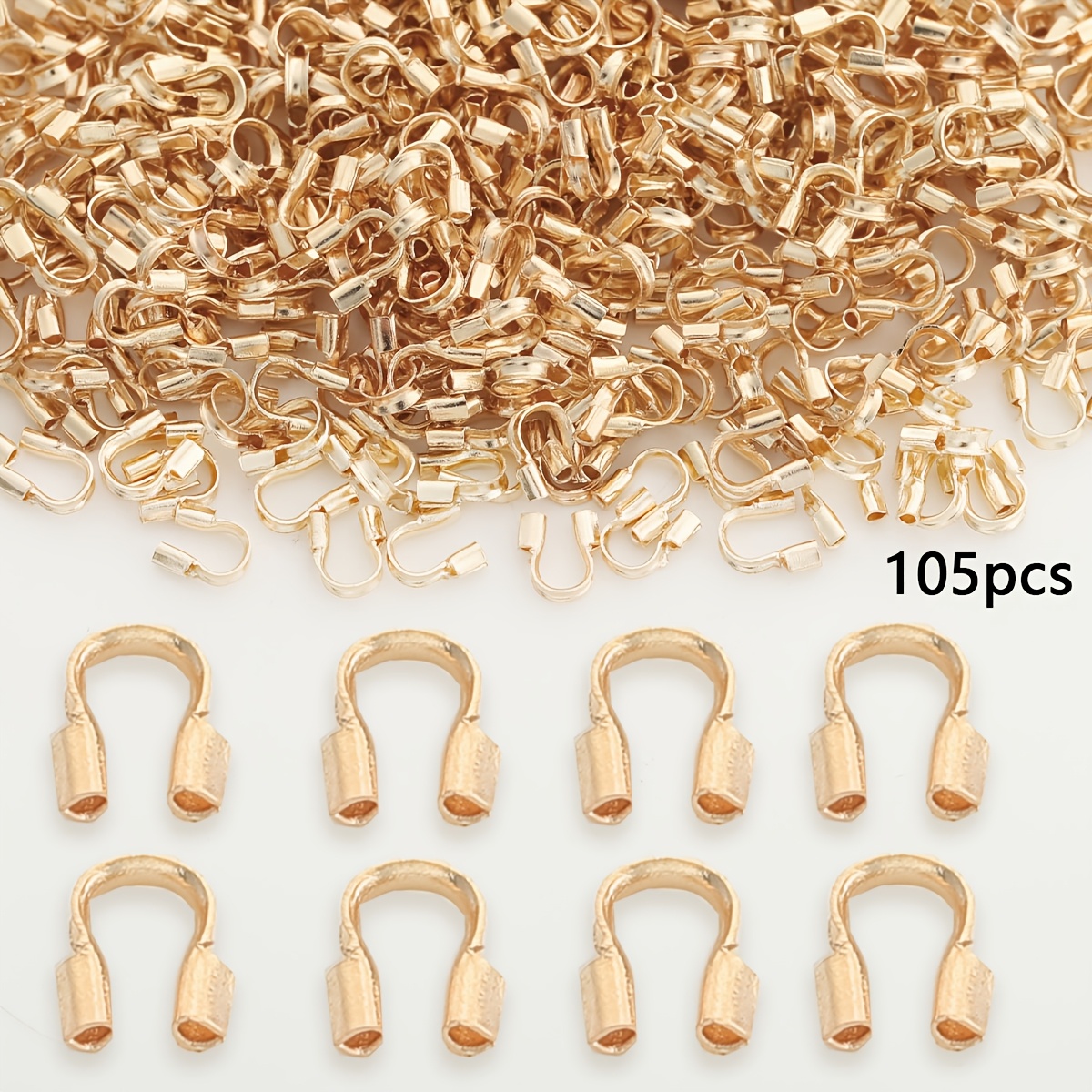 105pcs U-Shaped Mixed Color Line Clasps for DIY Projects