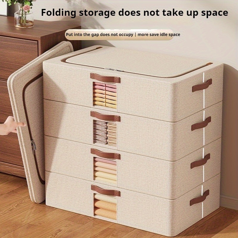 Large Capacity Underbed Foldable Storage Box with Lid