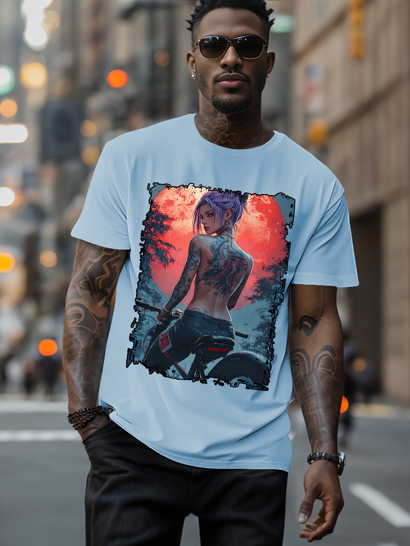 camiseta negra hombre diseño estilo anime Temu Ecuador
