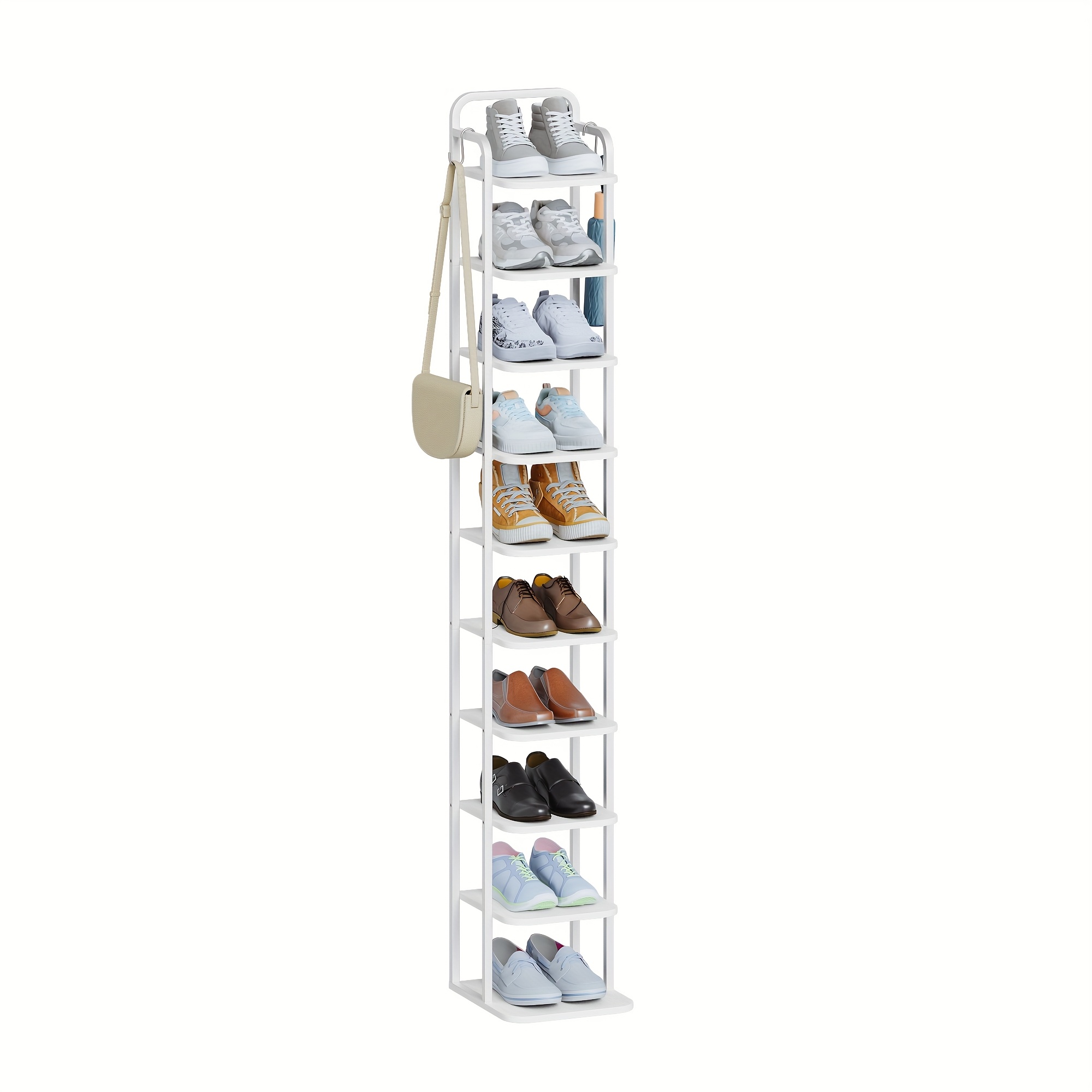 TEMU Zapatero vertical, organizador de zapatos, para zapatos que ahorra , , ajustable, de 10 niveles