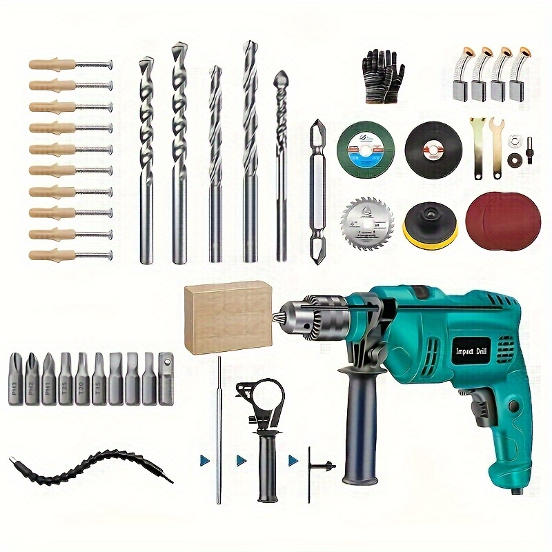 

Rick Wall Percussion Drill Can Be Plugged Into Electric Drill, Hand Electric Drill, Electric Tool Set, Electric Drill, High-power Concrete.