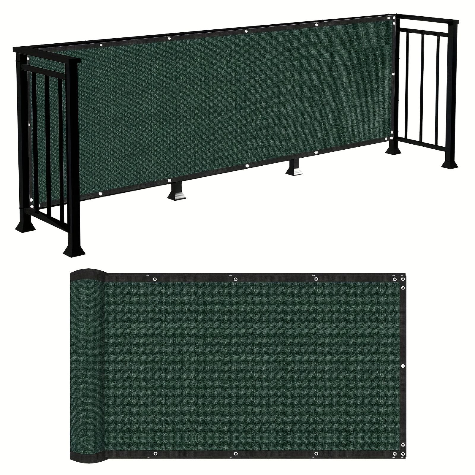 E-shop HDPE Balkon-Sichtschutzabdeckung, UV-beständige wetterfeste Hochleistungsbarriere, geeignet für Balkongeländer/Veranda/Terrasse/Deck/Pool,