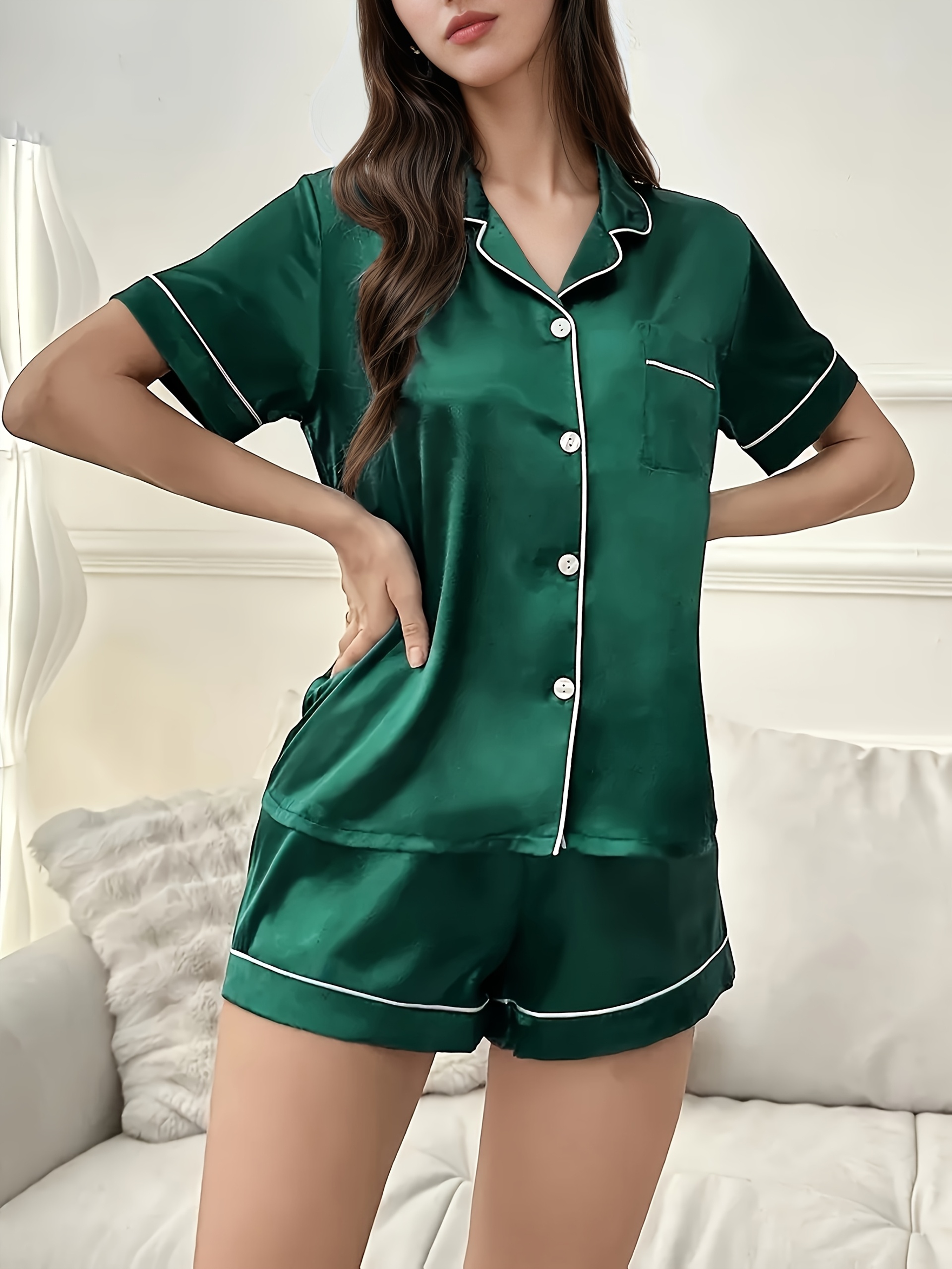 conjunto pijamas mujer estilo piezas Temu El Salvador