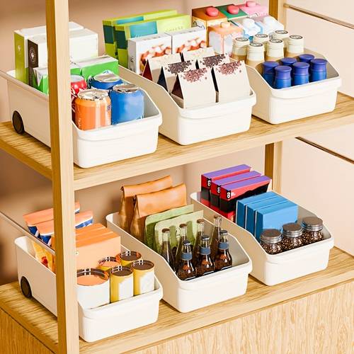 4pcs large capacity portable plastic under sink organizers with wheel durable multipurpose organizers with handles for underwear kitchen essentials sturdy easy to carry dorm room essentials for storage and organization