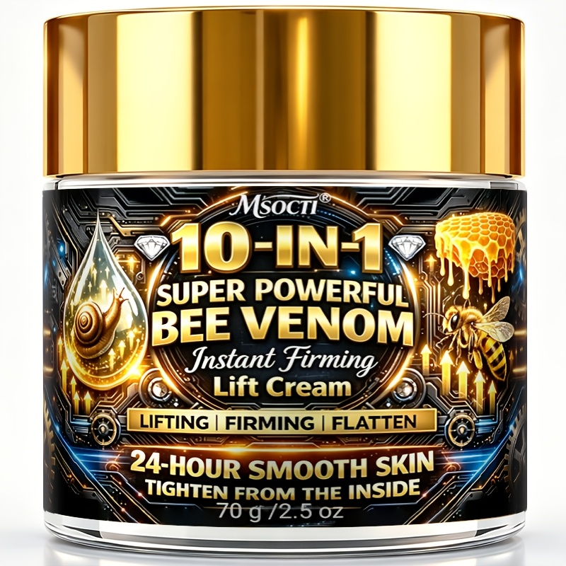 Image of 10-in- Powerful Bee Venom Fast-acting Firming And Lifting Cream, , Lifts, And Skin For 24 Hours, Evens Skin Tone, Minimizes Wrinkles, Suitable For Types, Leaving Skin Looking