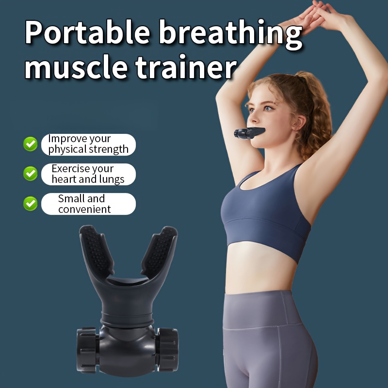 

1pc - Portable Bite Lung Improvement Breathing Trainer Exercise Training Device - Abs & Silicone Material/multi-gear Adjustable -2025/ New Year Model/ Model/valentine's Day/gift, Without Battery