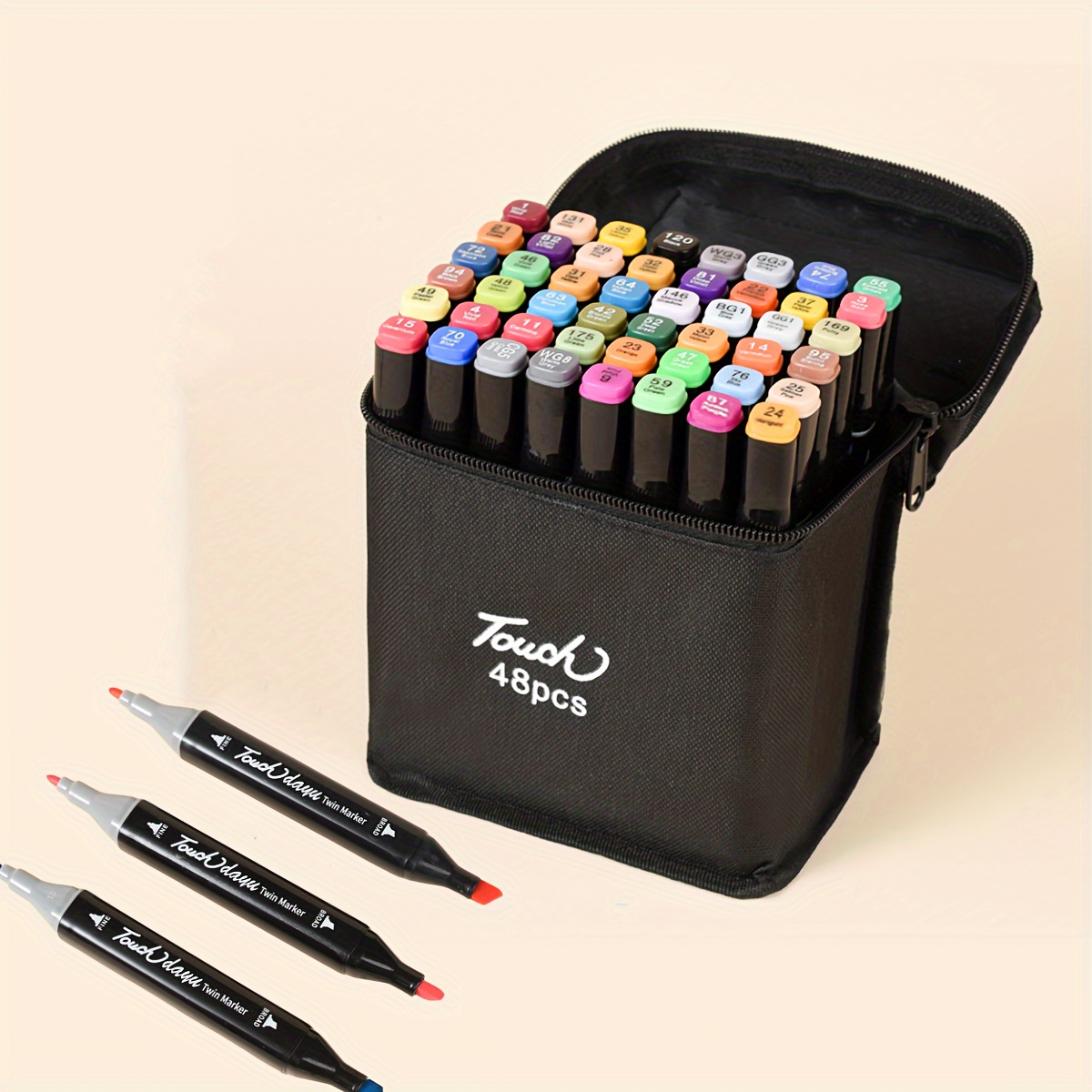 Marcadores de alcohol de 100 colores de doble punta para niños, rotuladores  con soporte para bolígrafo y estuche para adultos, suministros de pintura
