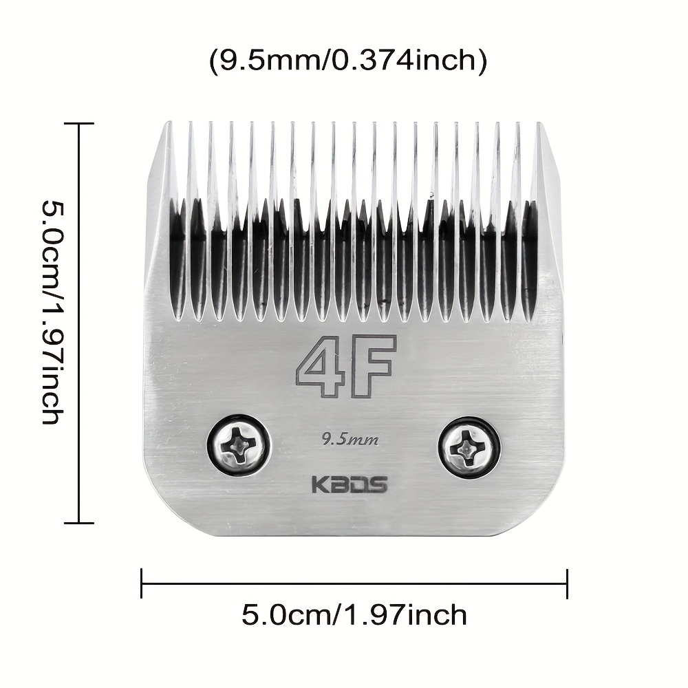 Image of Kbds 4f Detachable A5 Pet Dog Grooming Clipper , Compatible With Most , ,, All A5 Style Clippers, Carbon Steel Animal Blade Szie 3/8" - 9.5mm