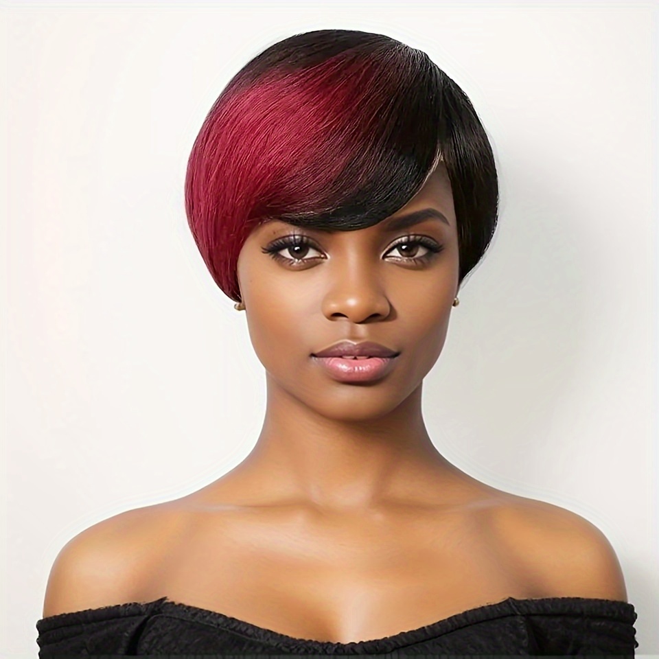 

Human Hair Wig Pixie Cut Wig Short Straight Wig Human Hair Wig For Women