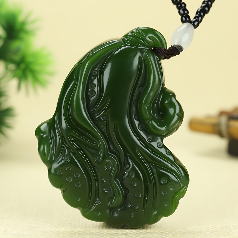 Natural Stone Ethnic Style Pendant Necklace, Prosperity Symbol