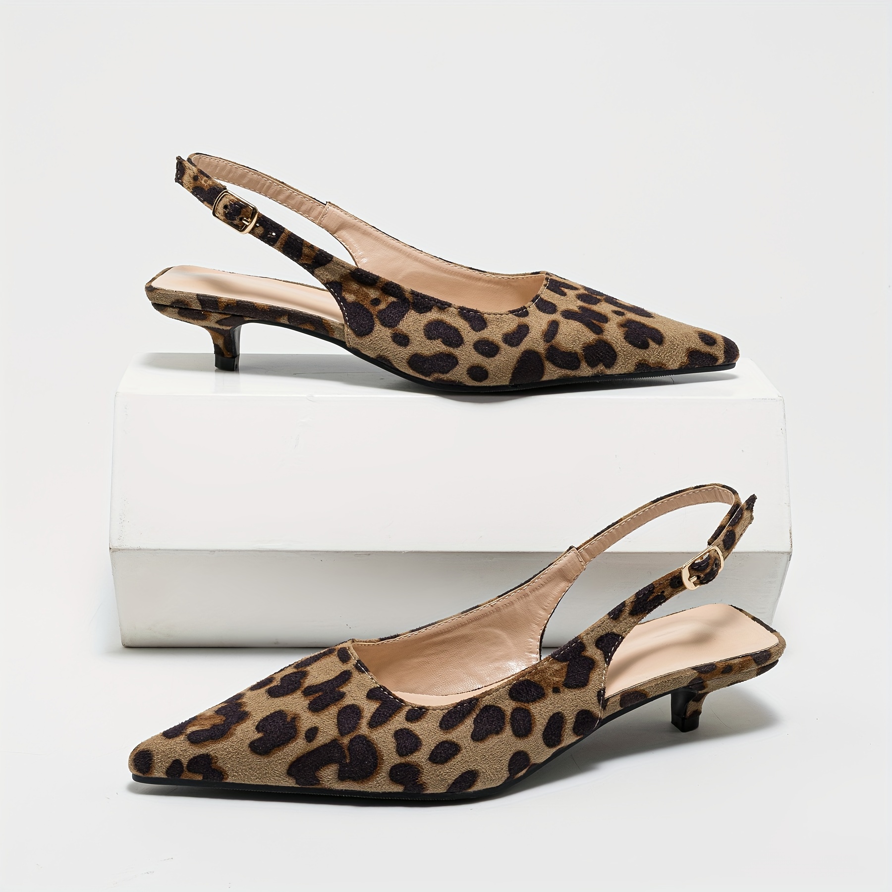 women's leopard print pointed toe mules summer fashion slip Temu