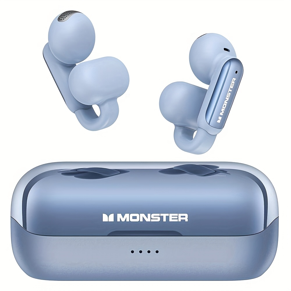 monster wireless open ear headphones with noise cancellation wireless touch control c charging compatible with iphone smartphones gaming music calls compatible with  4 switch open   for   sound compatible with smart tvs pcs compatible with alexa assistant compatible with ipad smart  