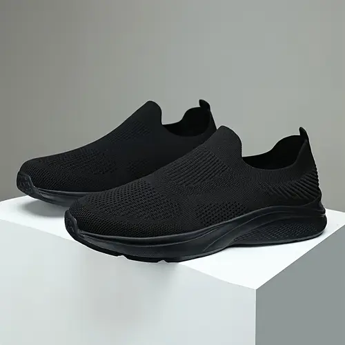mens slip on sneakers breathable knit upper comfortable eva sole lightweight casual shoes for casual attire activities shoes breathable sneakers