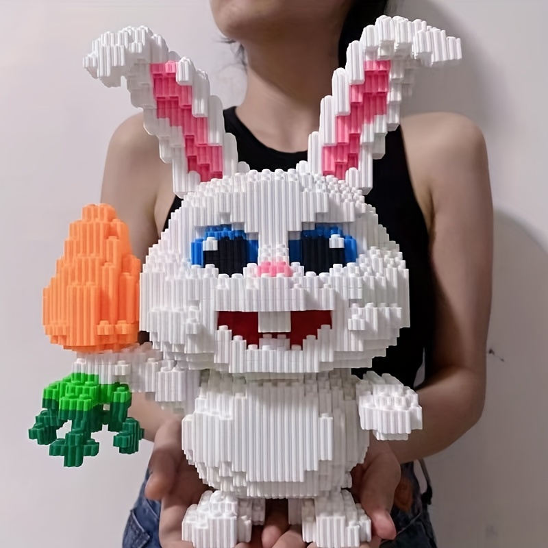 

3000 Pieces White Bunny Brick Puzzle Toy: Diy Handmade Decoration, Suitable For Ages 14 And Above, Made Of Other Plastic Materials