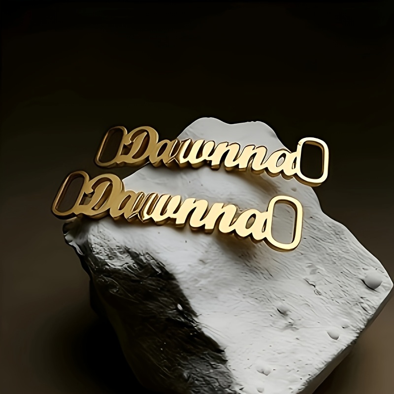 TEMU Customized Shoelace Buckles, Stainless Steel, Personalized With Letters, Designed For Running Shoes, Durable And Prevents Loss. Ideal As A