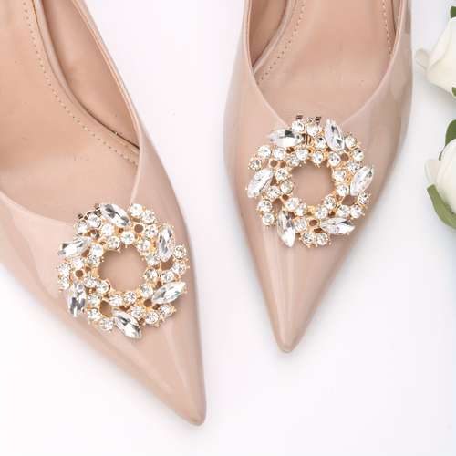 10 Clip Gemmate Per Scarpe - Decorazioni Cristallo Per Scarpe Da Sposa - Foto 3