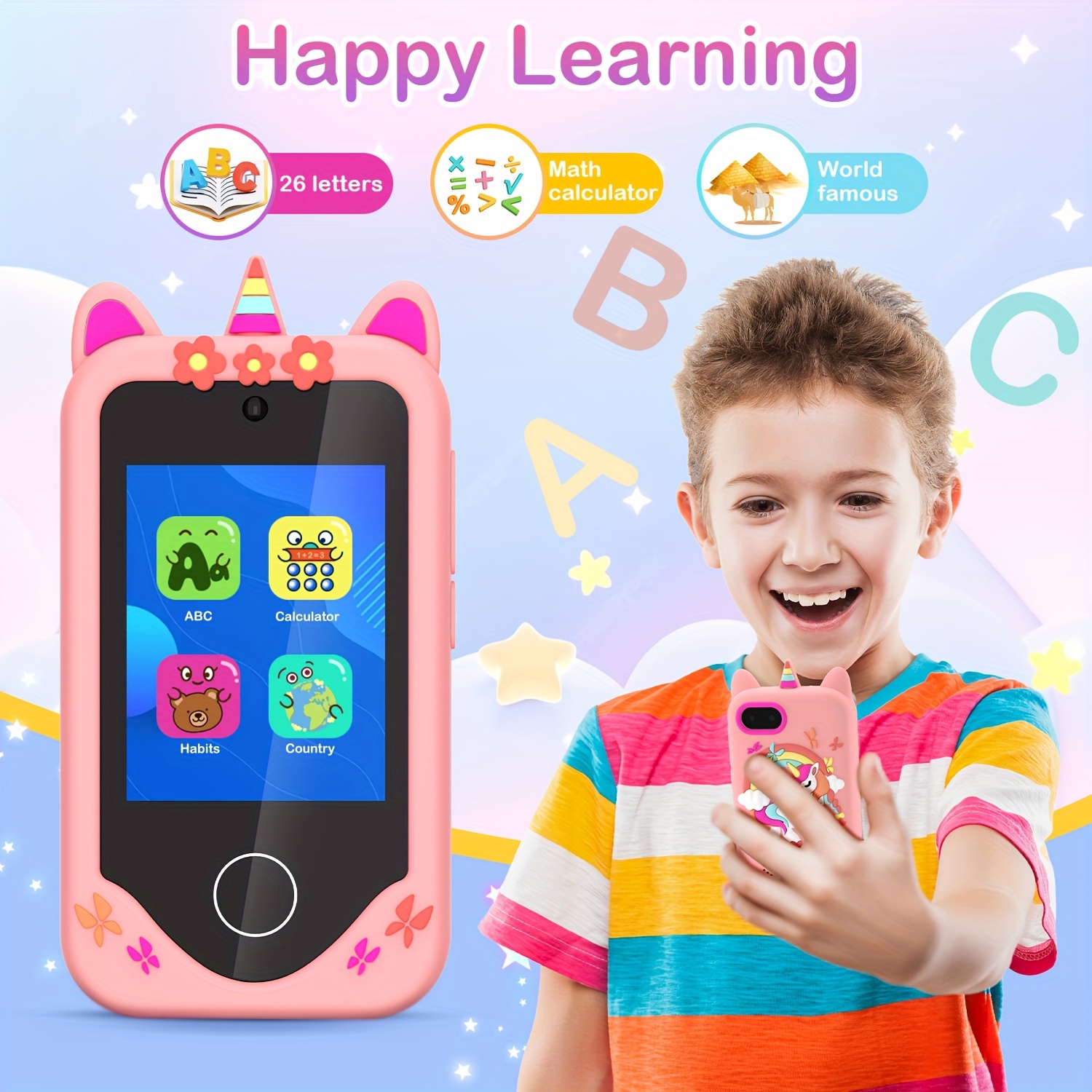 kids smartphone toy camera take photos selfie Temu United Arab