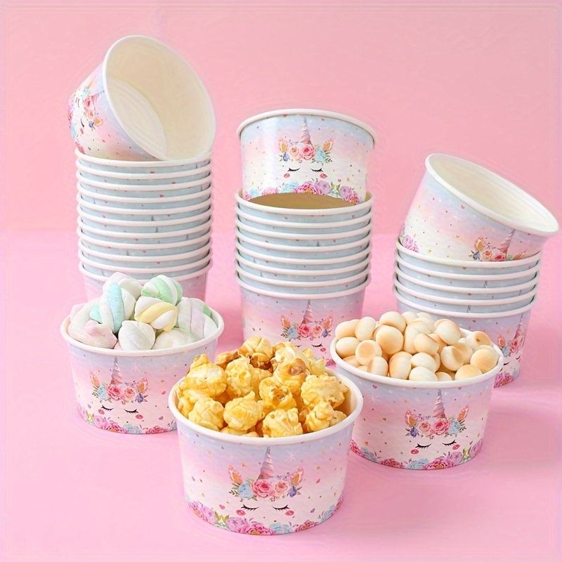 

10pcs, Unicorn Paper Bowl, Candy Popcorn Candy Paper Bowl, Desktop Decoration, Unicorn Theme Party Decoration, Birthday Party Supplies, Shower Party Decoration