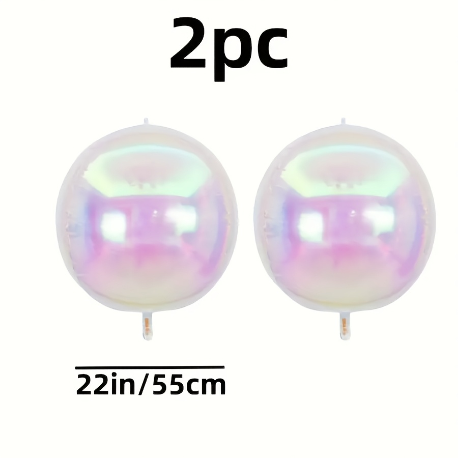 

2-pack 22-inch 4d Transparent Rainbow Balloons, Plastic, Parties, Weddings, Birthday Celebrations