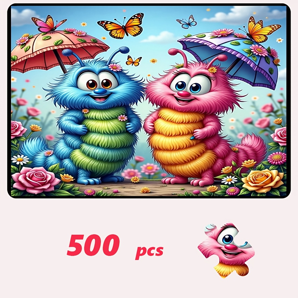 TEMU 500pcs/1000pcs Adult Jigsaw Puzzle, Large Puzzle Gift For Family Interaction, Diy Puzzle For Home Decor, High-quality Family Fun Puzzle Designed