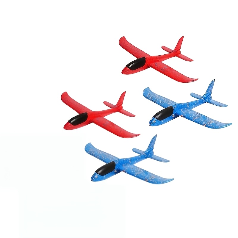 TEMU 4-pack Random Colors Children's Party Favor Pack Throwing Airplanes, 2 Flight , Easily Launches With A Hand Throw, Suitable For Outdoor Lawns,