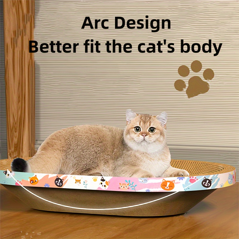 

-shaped Cat Scratcher Bed - Pad For , - & , , ,