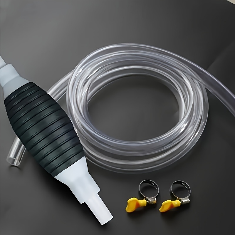 1 Set Of Multifunctional Portable Straw Pump, Including: 1 Meter Tube+ 1 Airbag+ 2 Metal Clamps: For Home And Car, Can Easily Handle A Of Liquid Delivery