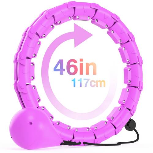 46 inch/117cm kružni obrazac za pilates vježbe za odrasle, pogodan za žene i početnike, uključuje 24 odvojive karika i prazne loptice